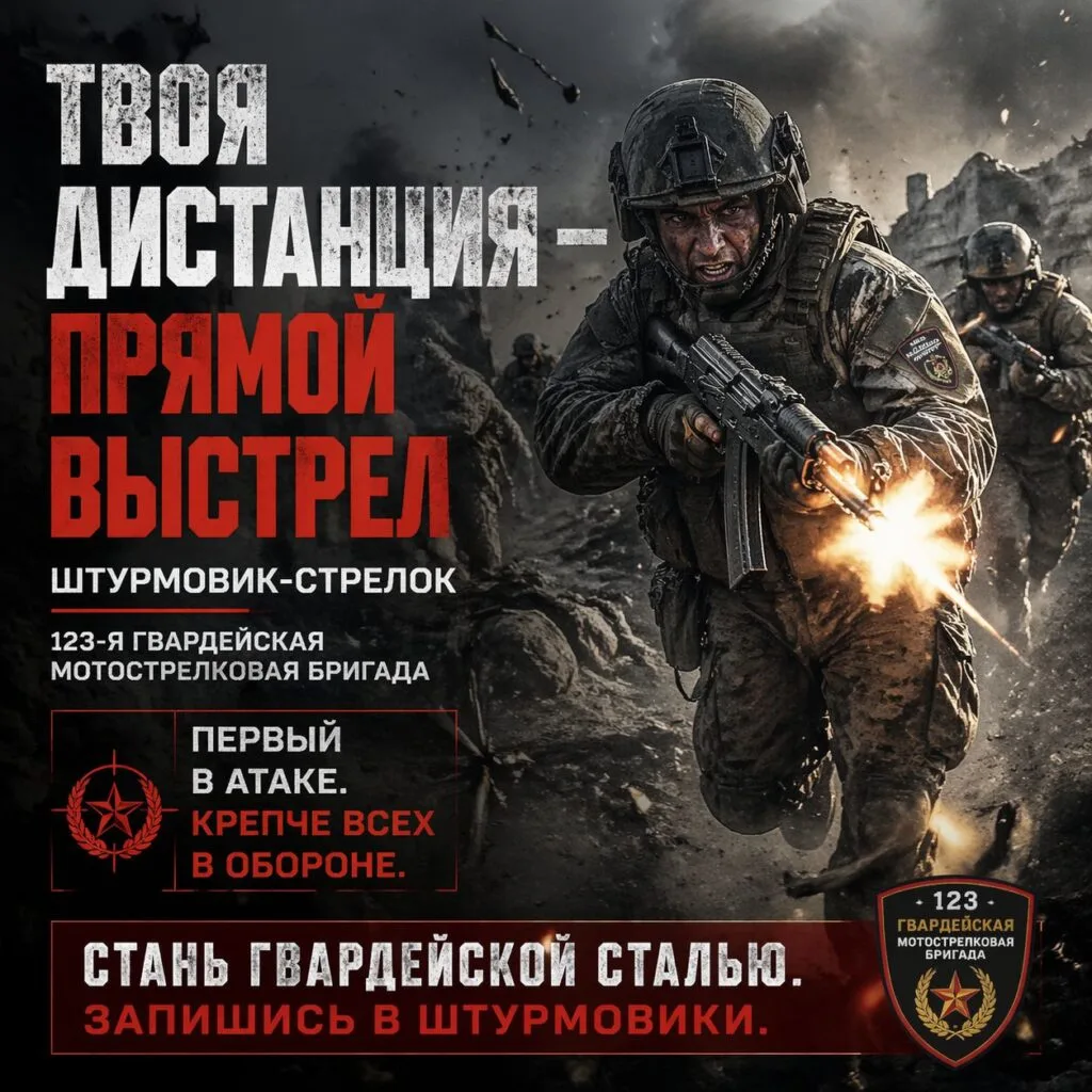 Вакансия: Штурмовик‑стрелок (мотострелок) — стань гвардейской пехотой 123‑й ОМСБр!