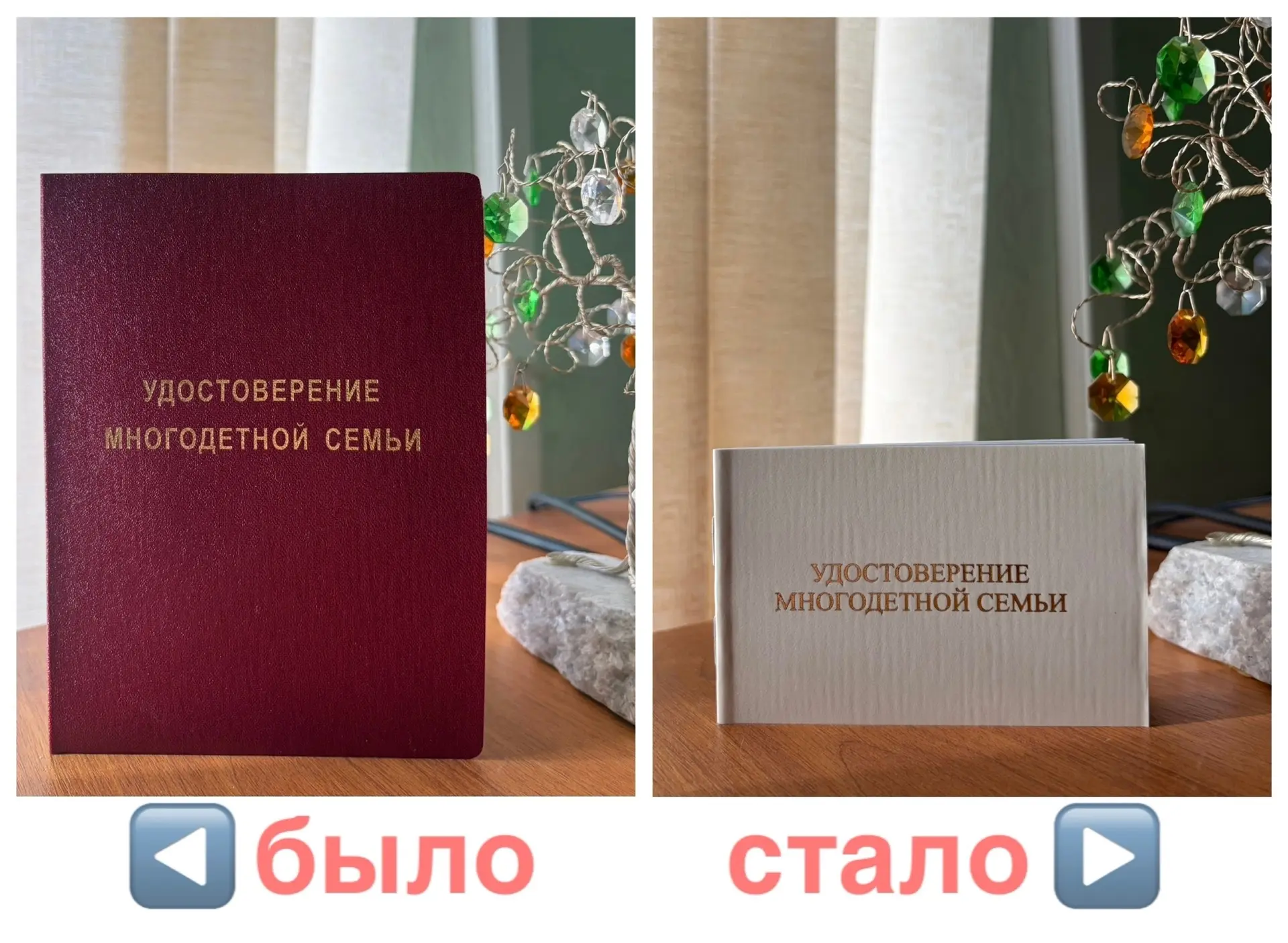 Удостоверение единого образца, подтверждающее статус многодетной семьи