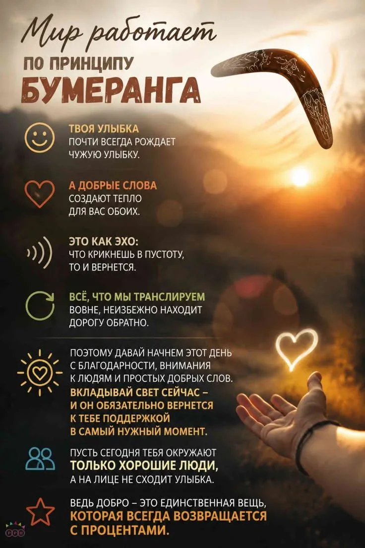 МИР работает по принципу БУМЕРАНГА ❤️💯