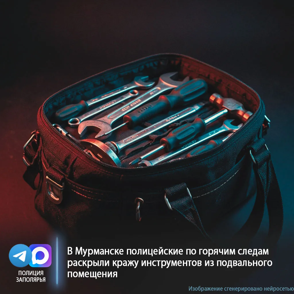 В Мурманске полицейские по горячим следам раскрыли кражу инструментов из подвального по...