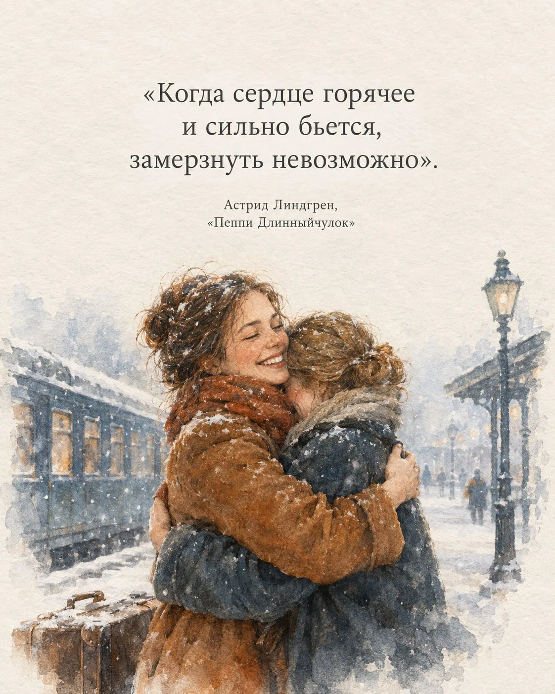 Когда сердце горячее и сильно бьется, замерзнуть невозможно.