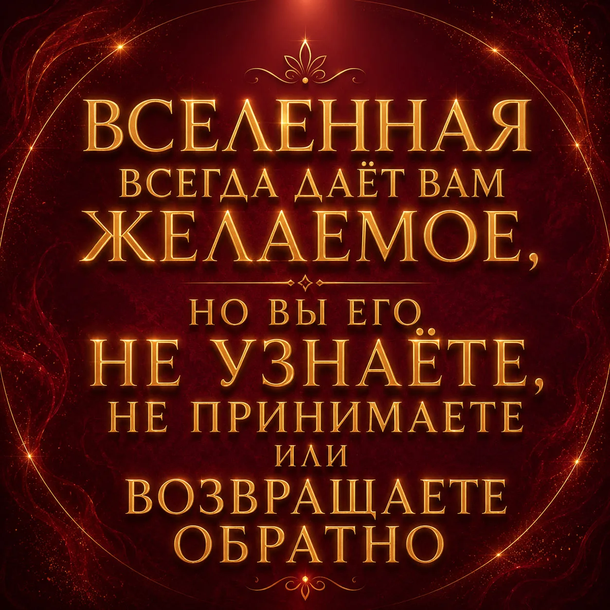 💫Вселенная всегда слышит ваши желания

и начинает выстраивать события, через которые они могут испо