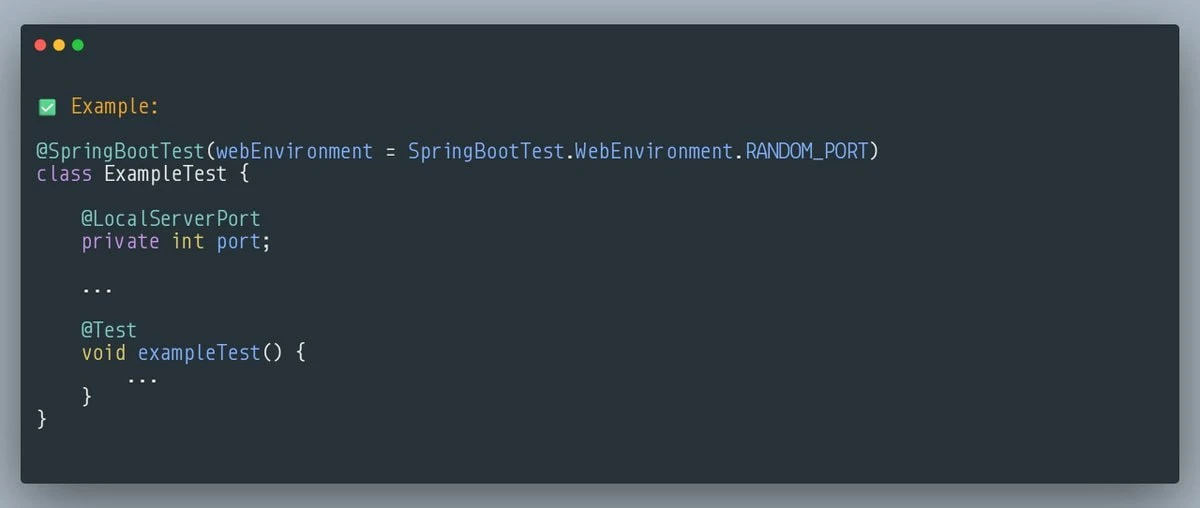 Spring Boot: Лучше использовать SpringBootTest.WebEnvironment.RANDOM_PORT вместо жёстко заданных пор