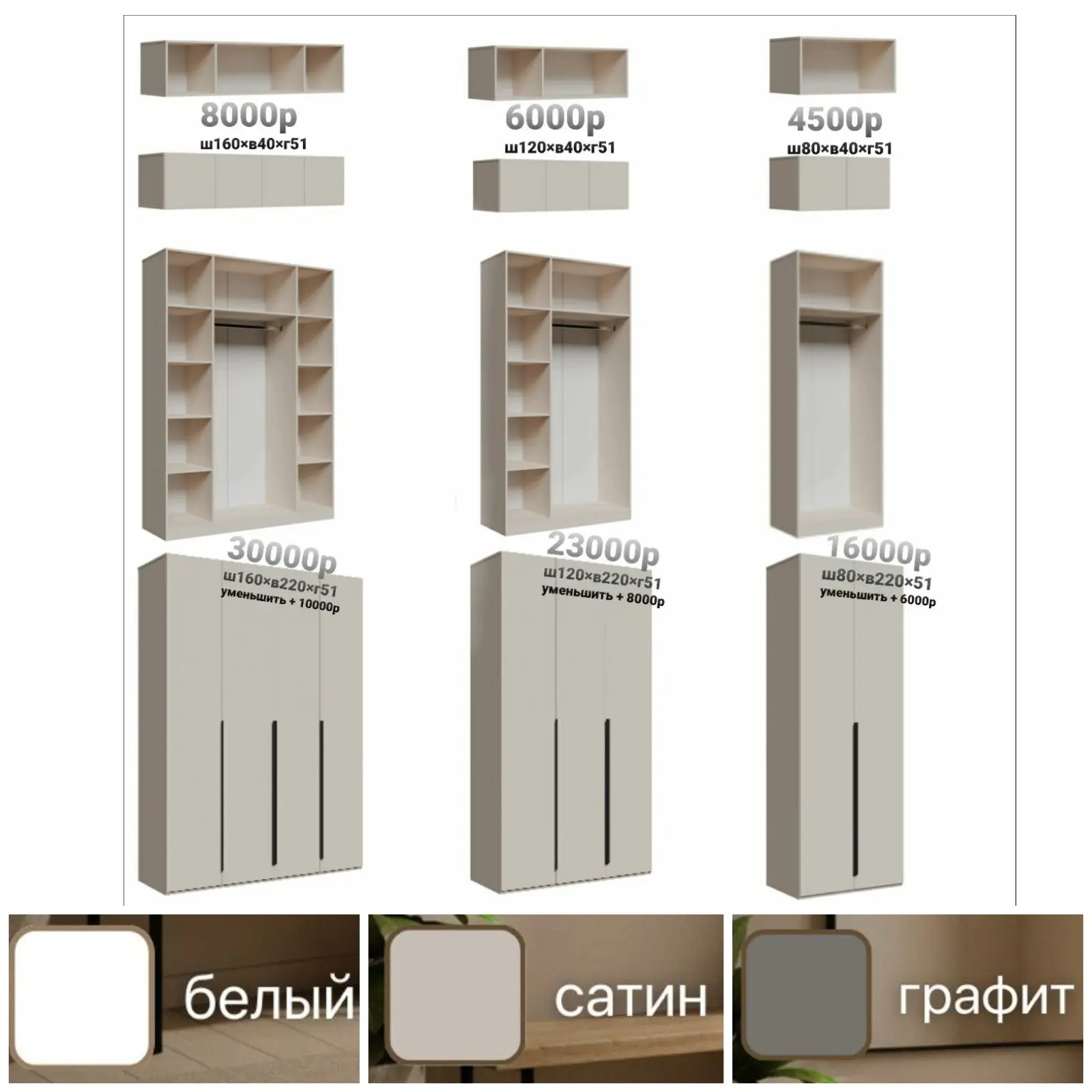 https://dsv-mebel.ru/mebel/modulnaya-sistema-palma
Смотрим внимательно на фото, там указаны:
•Цена
•