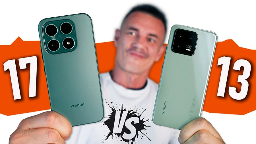 Обозрел XIAOMI 17 рядом с его дедом XIAOMI 13