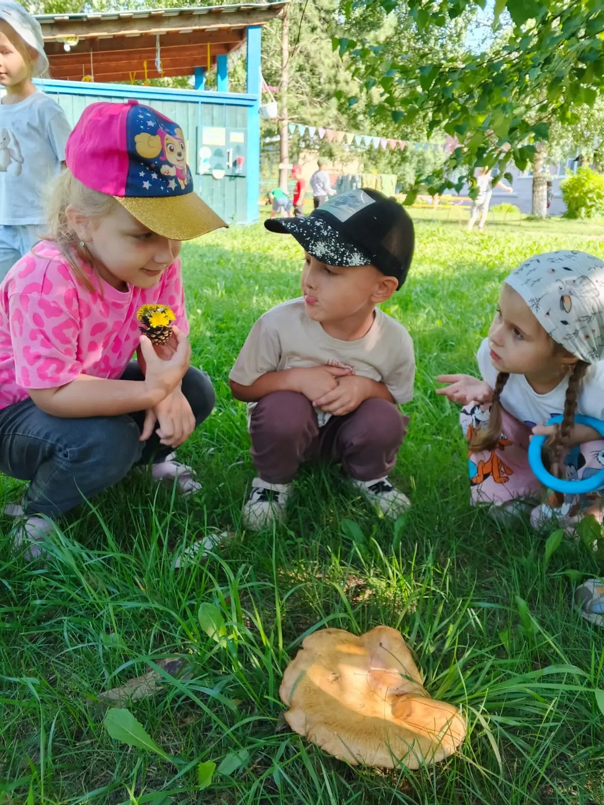 Юные следопыты средней группы нашли под берёзкой большой гриб! 🌳

Ребята изучили его строение — рас