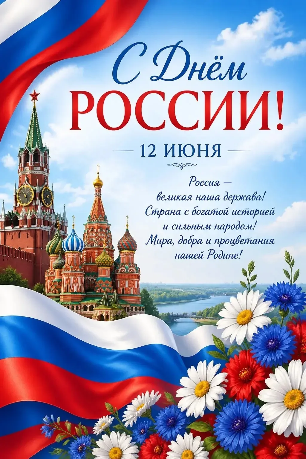Поздравляем всех с днем нашей Родины — с Днем России! Желаем, чтобы наша страна крепла,...