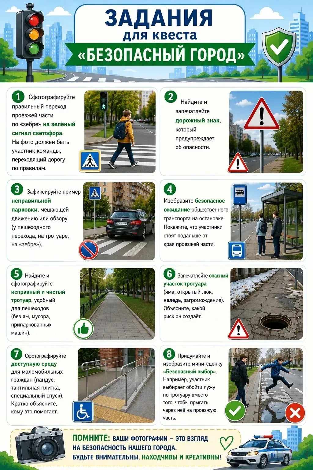 📸 Фотоквест «Безопасный город» успешно завершён!  Дорогие ученики, родители и педагоги! Мы с радость