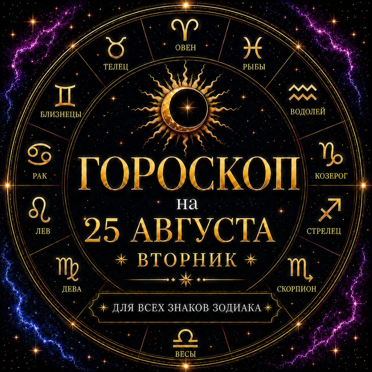 ⭐️Гороскоп на 25 августа, вторник