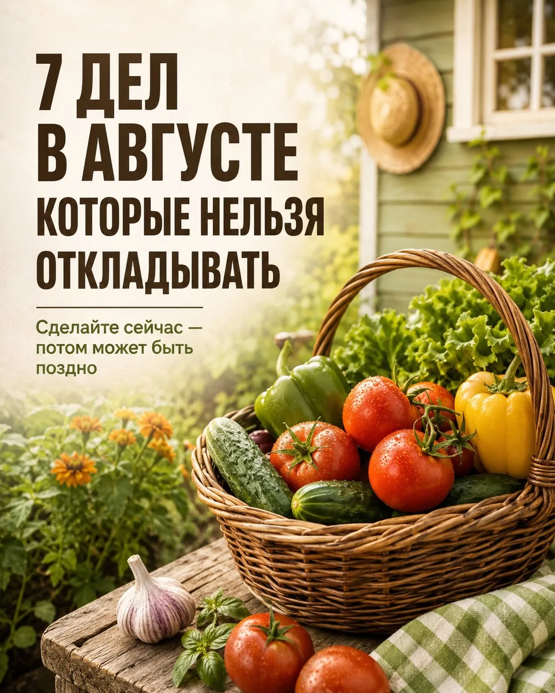 Август не прощает откладываний 🌿