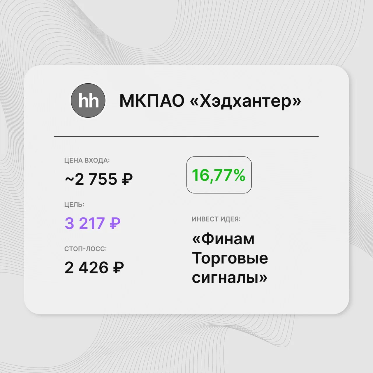Инвест-идея по акциям МКПАО «Хэдхантер»