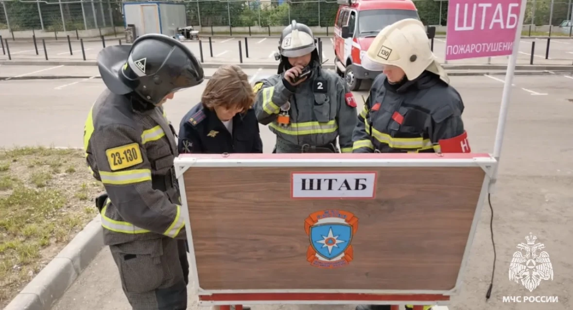 📌В Воскресенске прошли пожарно-тактические учения в новом здании УМВД