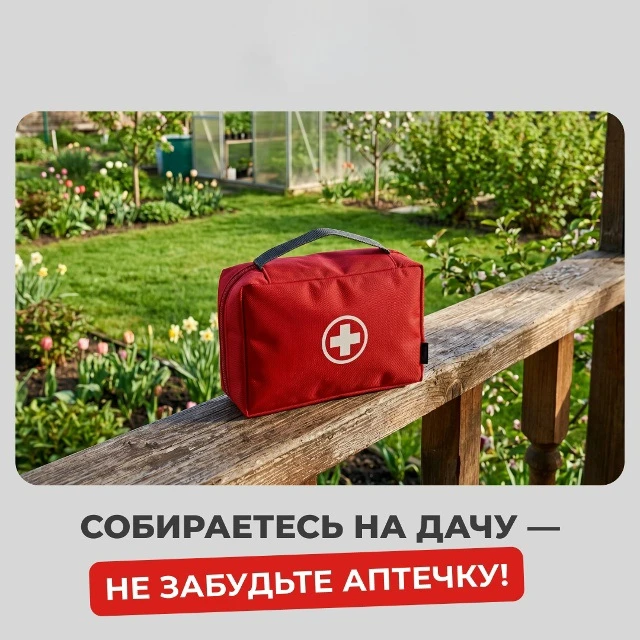 💊 Собираетесь на дачу — не забудьте аптечку!