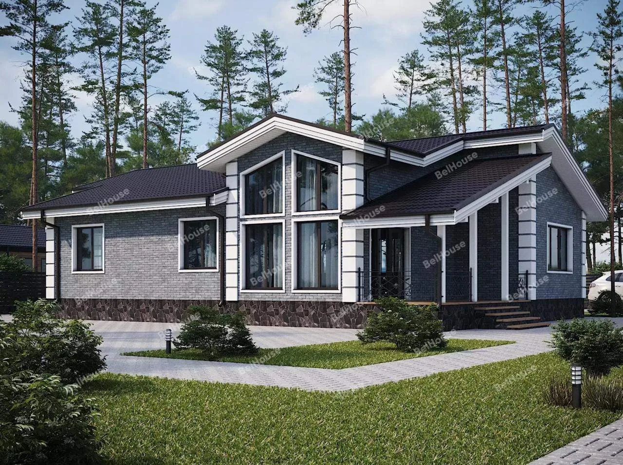 🏡 Современный одноэтажный дом для комфортной жизни за городом