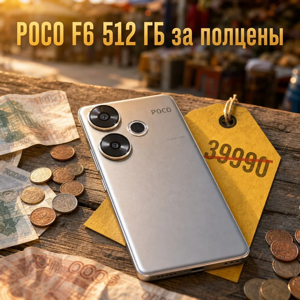 POCO F6 на 512 гигов сейчас отдают за 21 тысячу на AliExpress, а на старте он стоил поч...