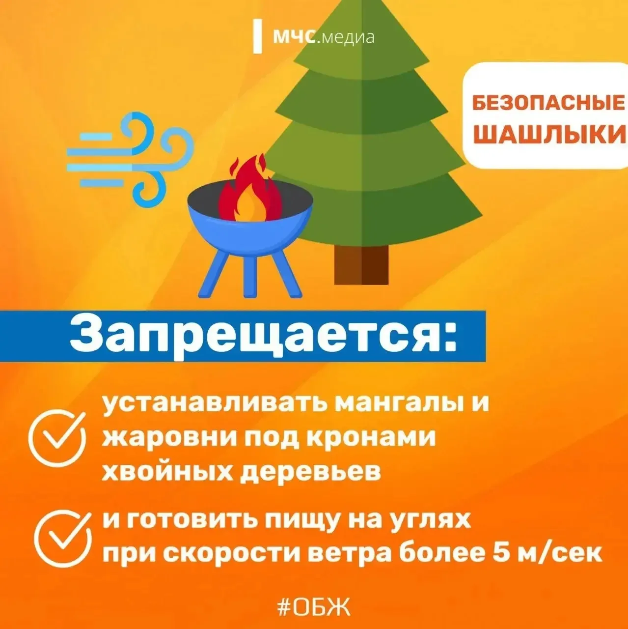 Безопасные майские выходные  МЧС России напоминает, соблюдай правила безопасности! 🔹 разводите манга