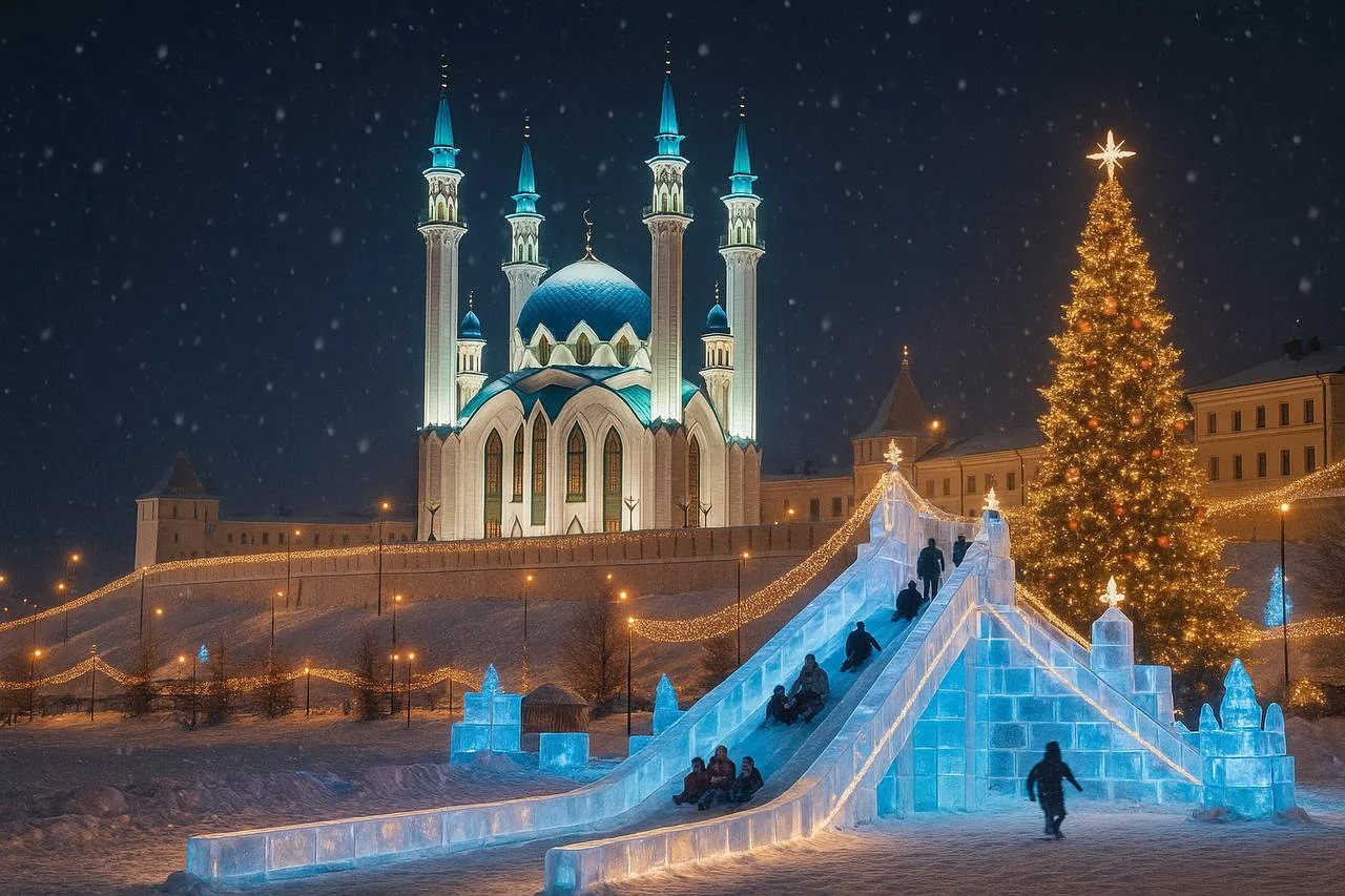 Куда? Казань ❄️
Город, где Восток встречается с Европой, где зима пахнет чак-чаком, улицы сияют огня