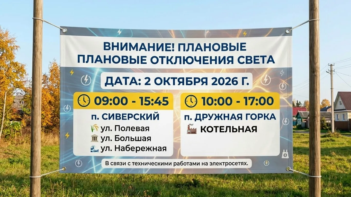 Плановые отключения электричества.