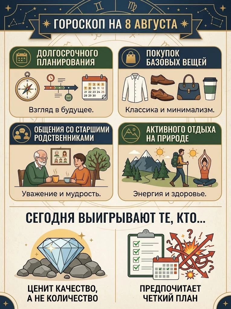 🌟 ГОРОСКОП НА 8 АВГУСТА 🌟