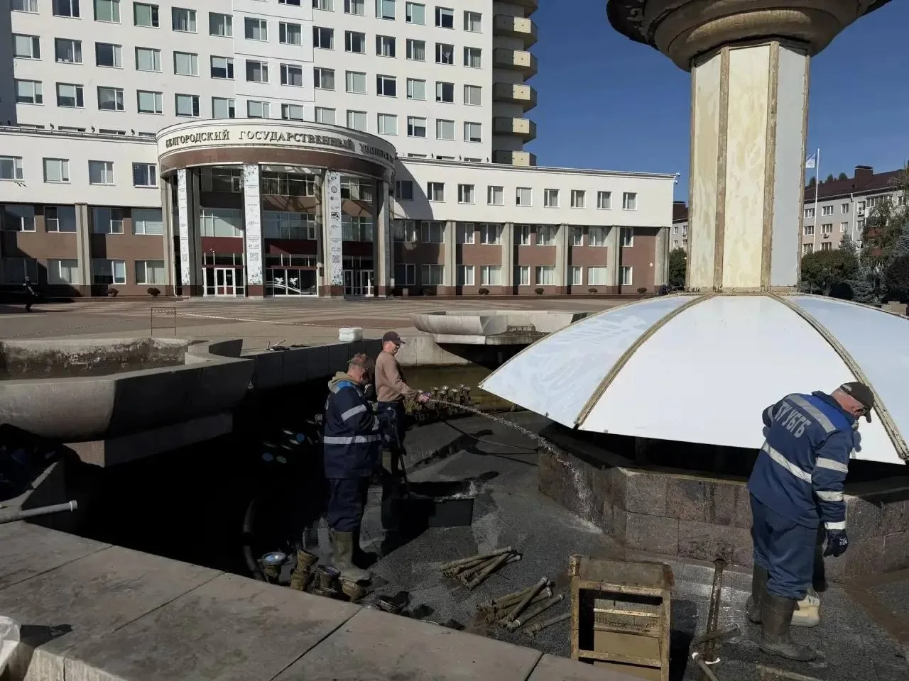 Сезон фонтанов в Белгороде закончился.