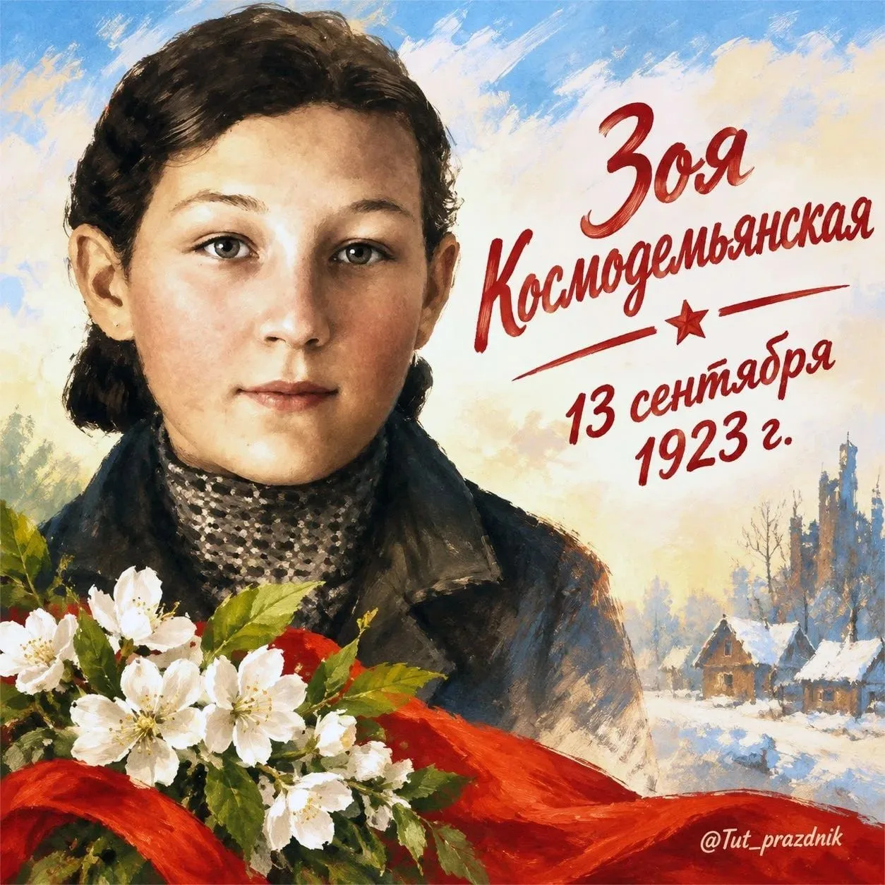 🌺 13 сентября — день рождения Зои Космодемьянской