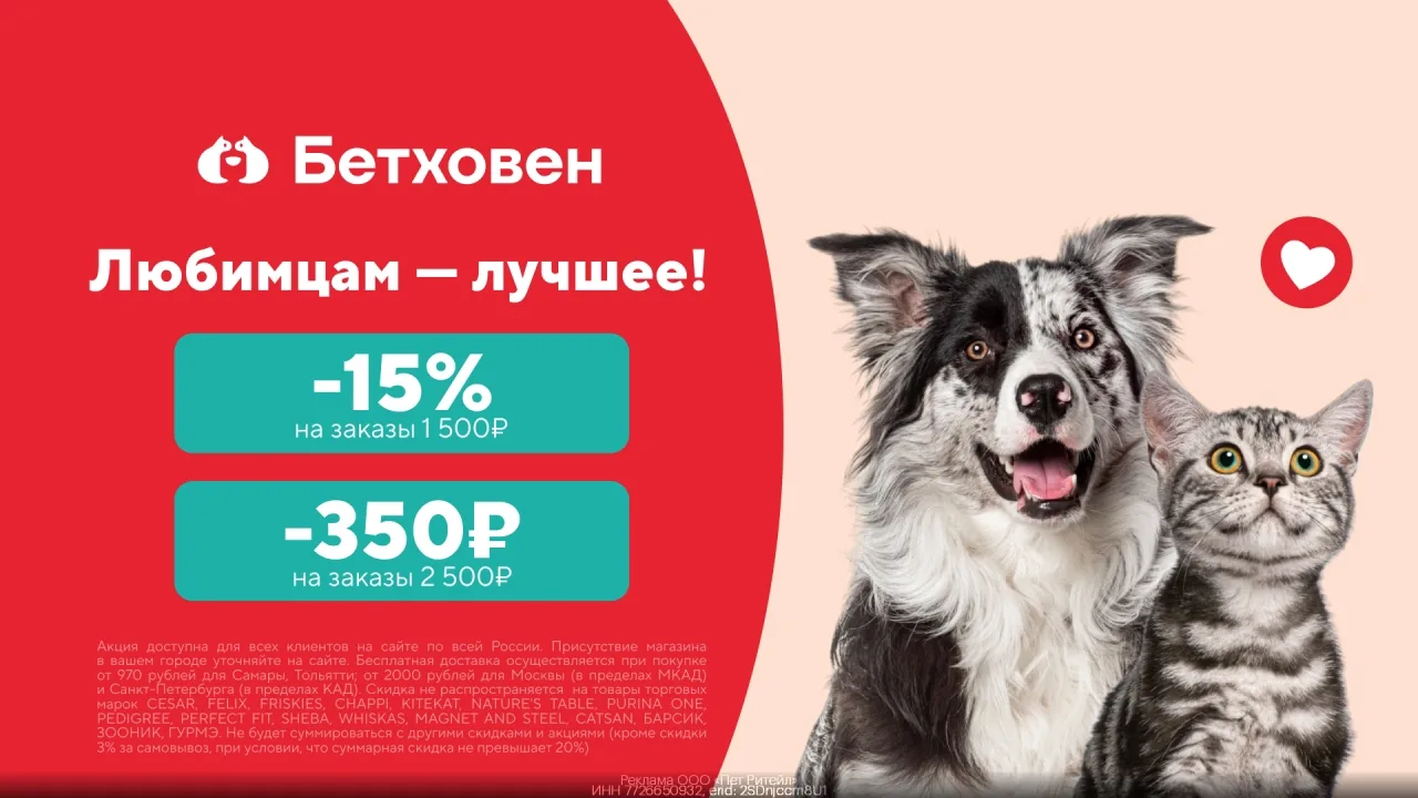 Промокод Бетховен — cкидка 350 ₽ на заказы 2500 ₽!