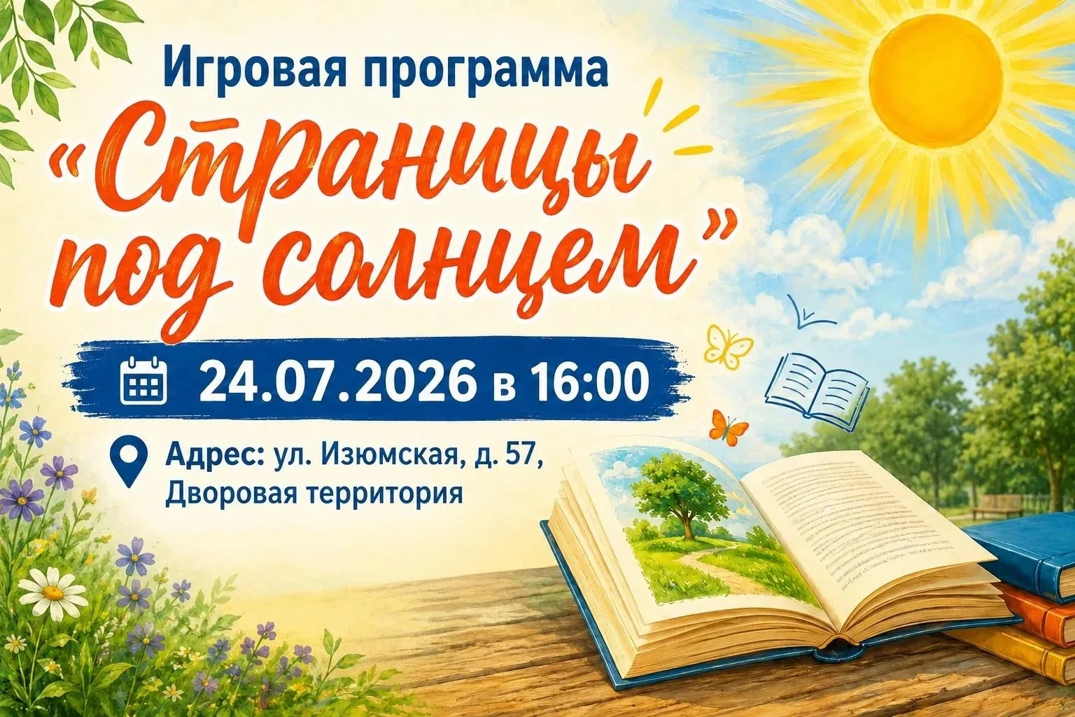 Щербинка | Дрожжино | Бутово | Москва🏡

Игровая программа «Страницы под солнцем»! ☀📖

Приглашаем в