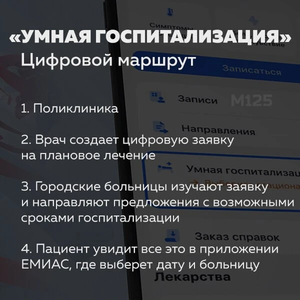 Напоминаем, что с марта этого года москвичи могут онлайн выбрать больницу и дату плановой операции. 