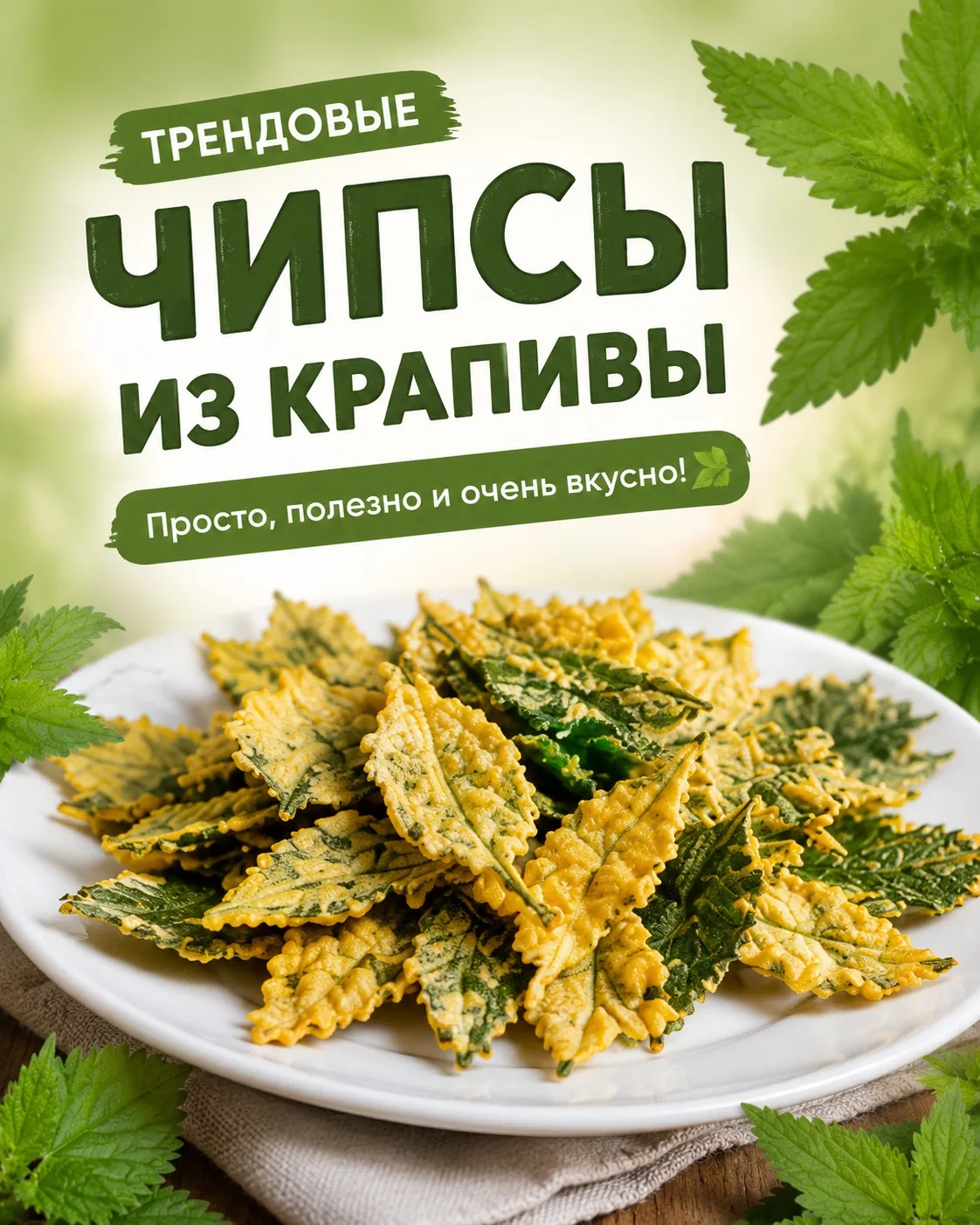 🌿 Тренды бывают разные… а этот особенно хрустящий!

В соцсетях набирают популярность чипсы из крапи