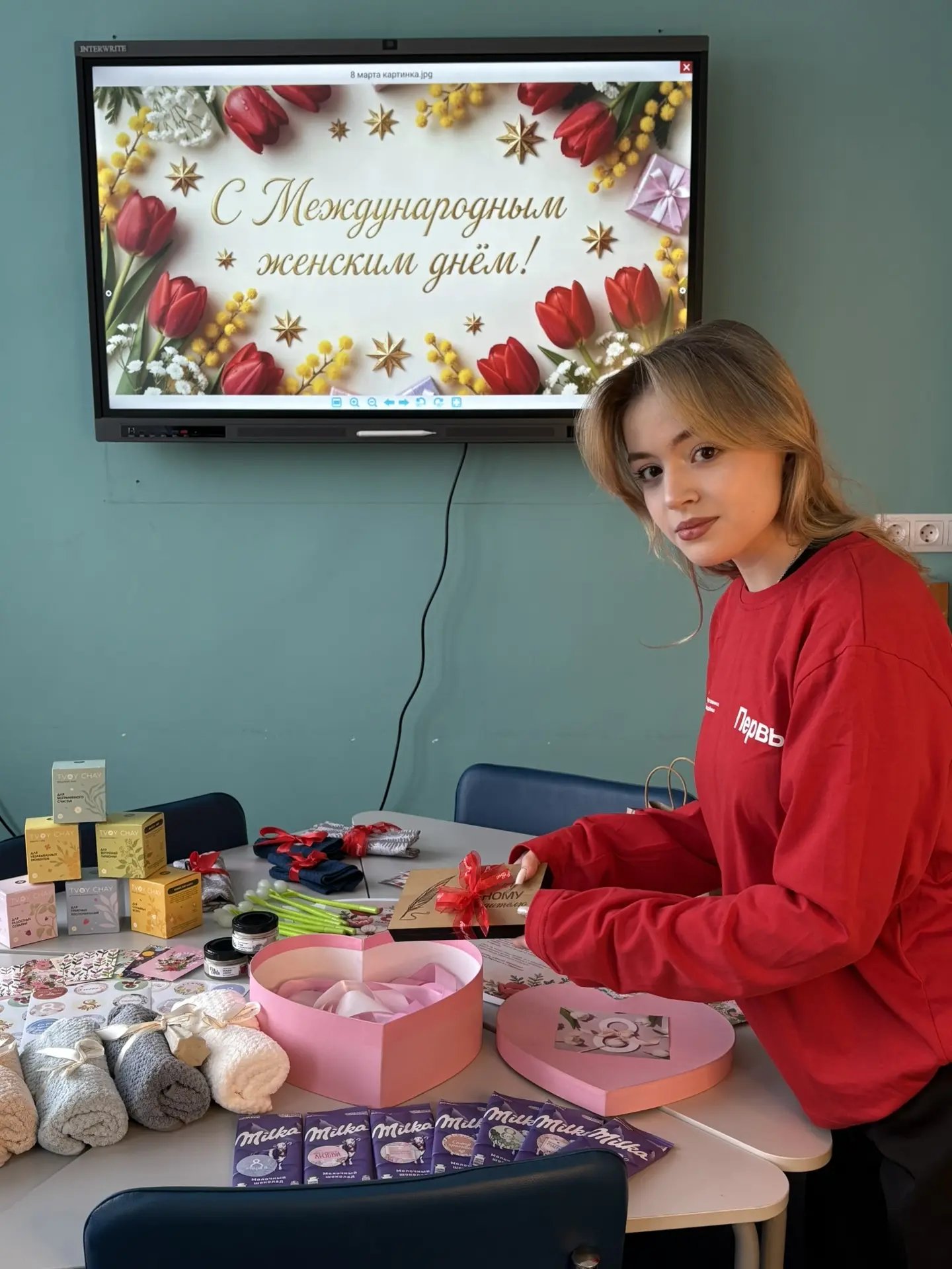 🌸🌸🌸 Всероссийская акция «Вам,любимые», посвященная Международному женскому дню💝  🌷Ребята приняли уча