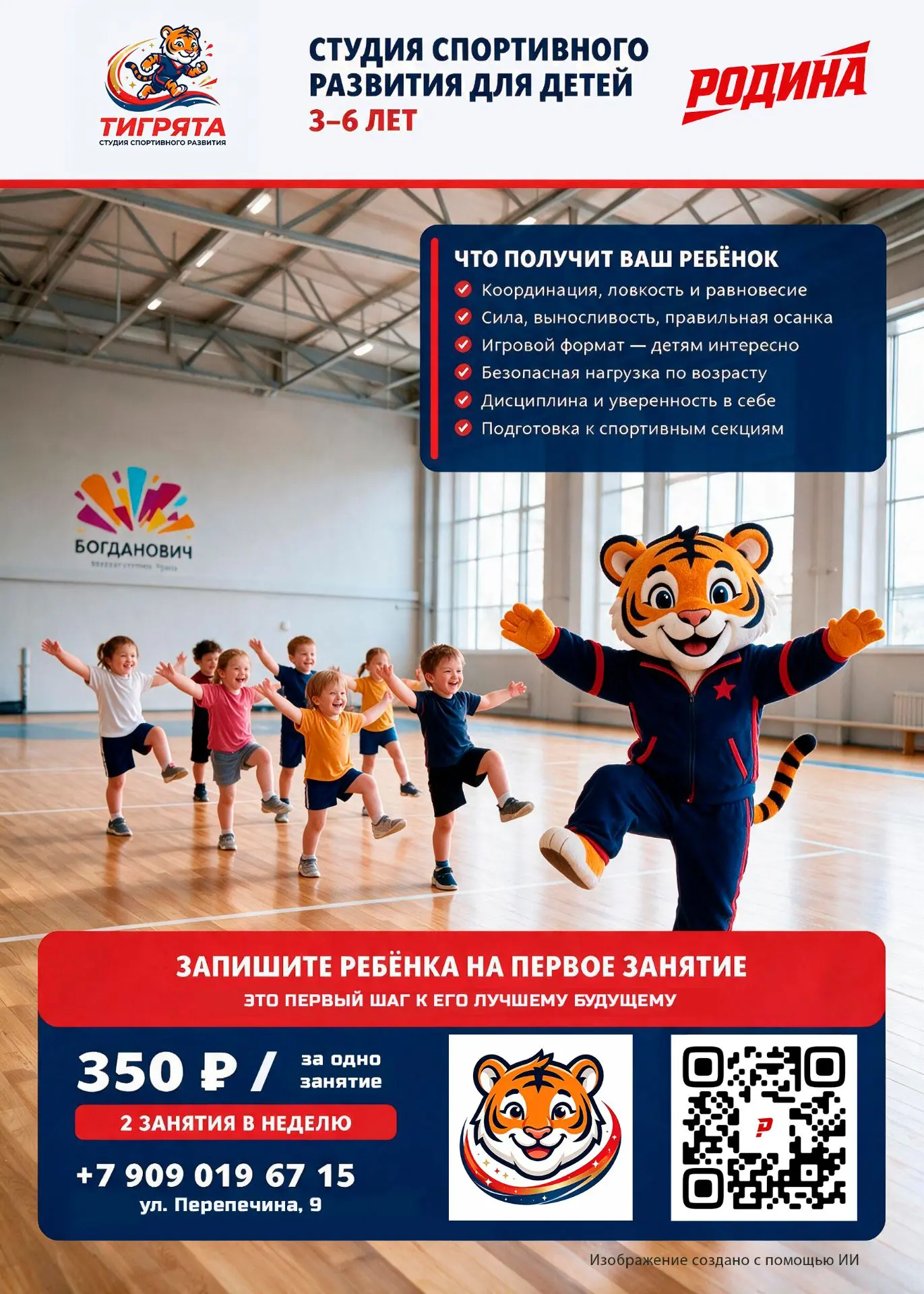 🐯 Открываем набор в студию спортивного развития «Тигрята»! 🐯