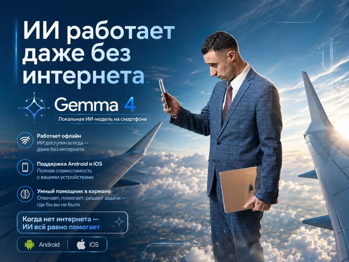 Нейроэнтузиасты, сегодня по совету друга решил потестировать Gemma 4 прямо на мобильном...
