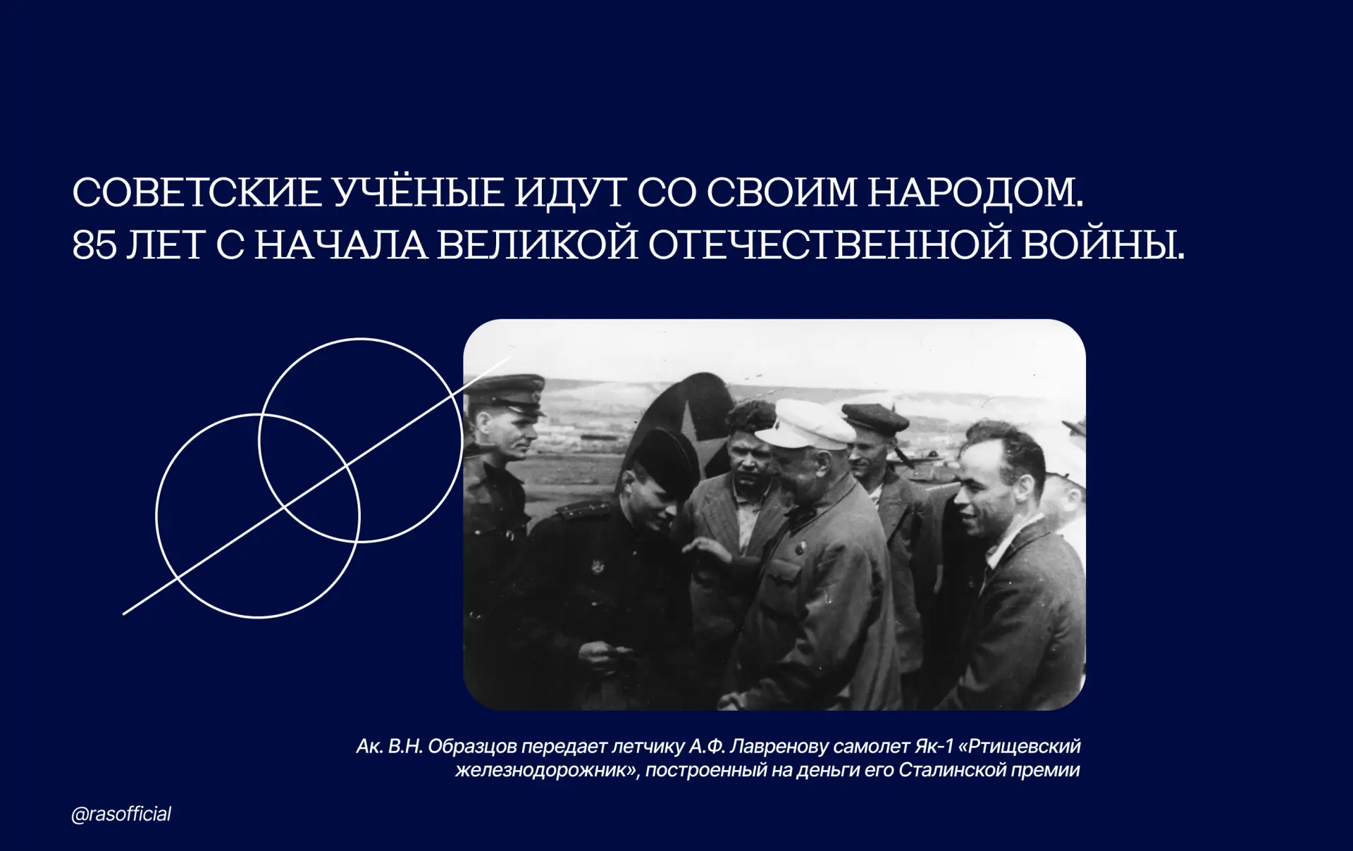 Советские учёные идут со своим народом. 85 лет с начала Великой Отечественной войны.