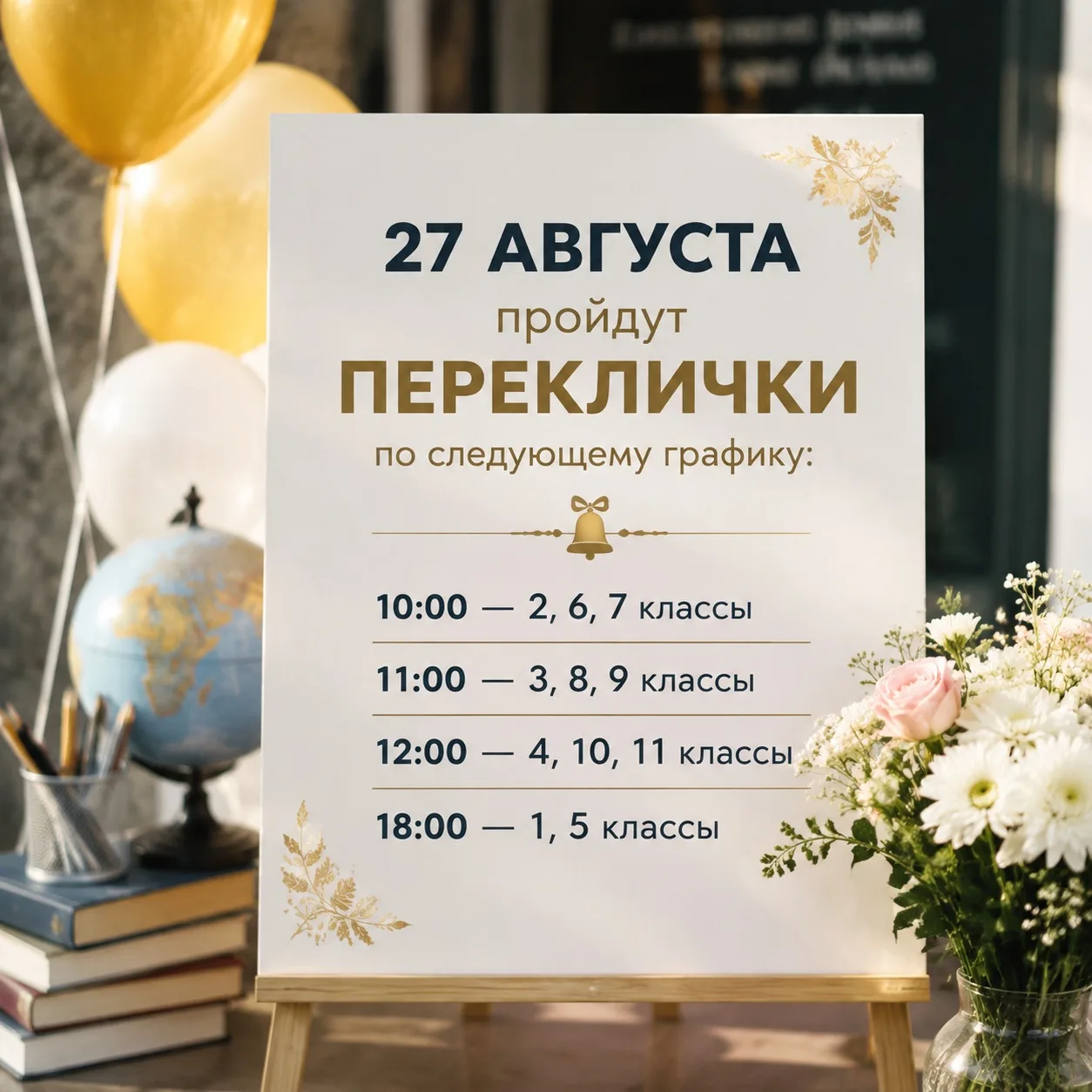⚡️Переклички перед 1 сентября в этом году пройдут 27 августа по графику: