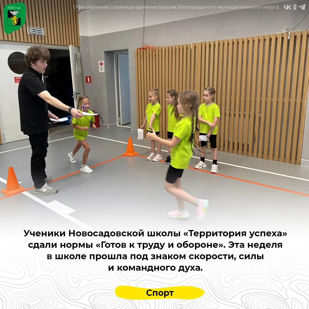 Ученики Новосадовской школы «Территория успеха» сдали нормы «Готов к труду и обороне»