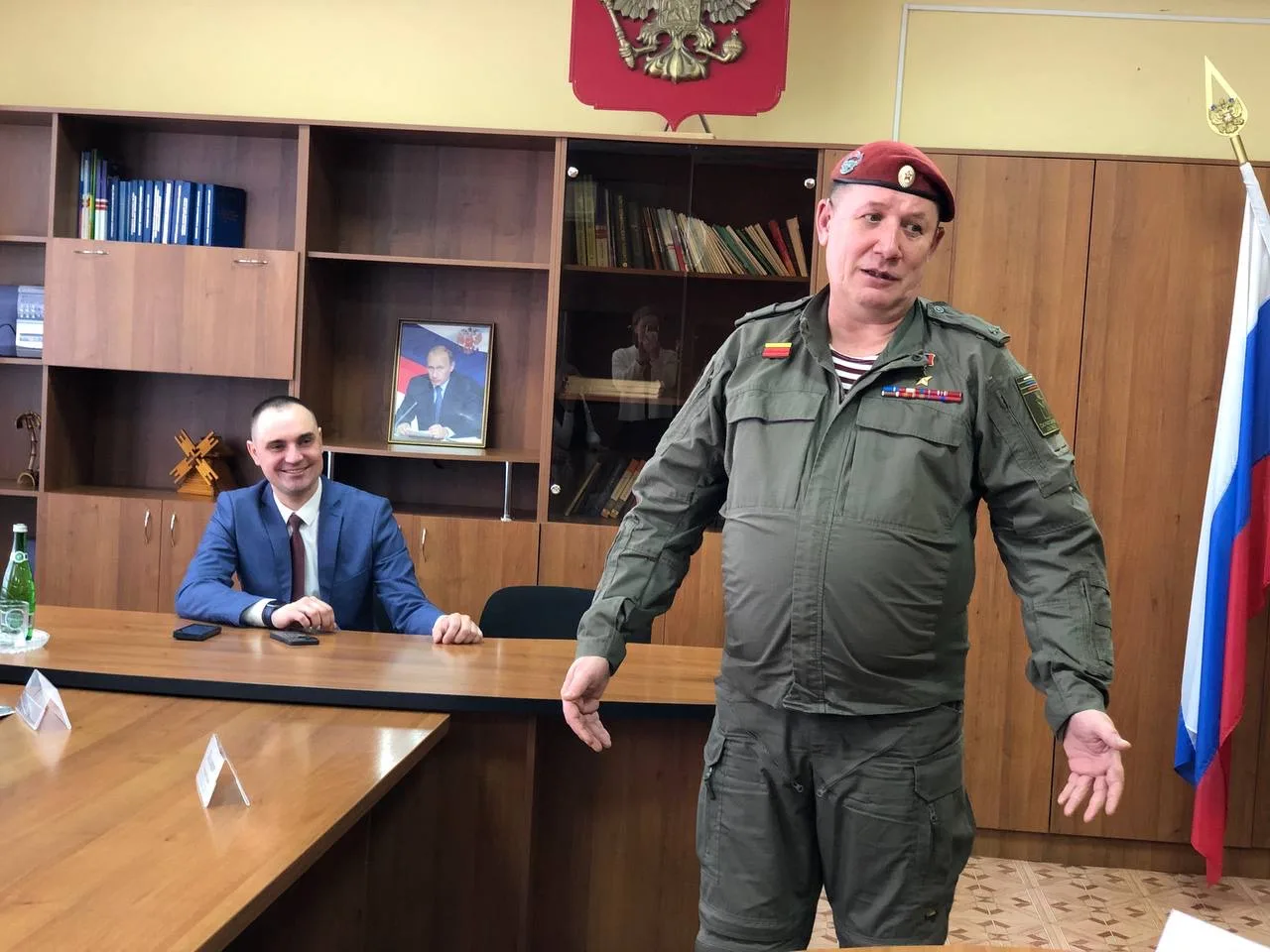 🇷🇺 Наш район с рабочим визитом посетил Герой России, депутат Саратовской облдумы Александр Янклович 