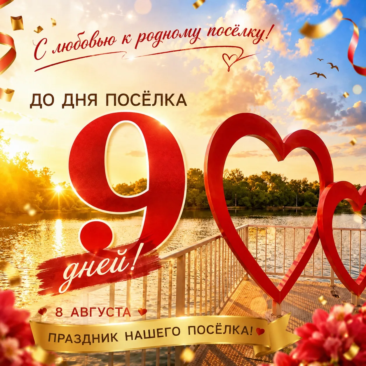 ⏳ До Дня посёлка остаётся всего 9 дней! ❤️