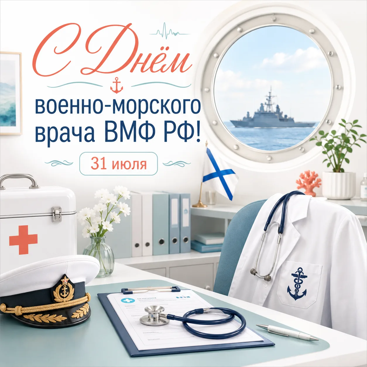 С Днём военно-морского врача ВМФ РФ! ⚓️

Открытки в MAX ️💌Подписаться