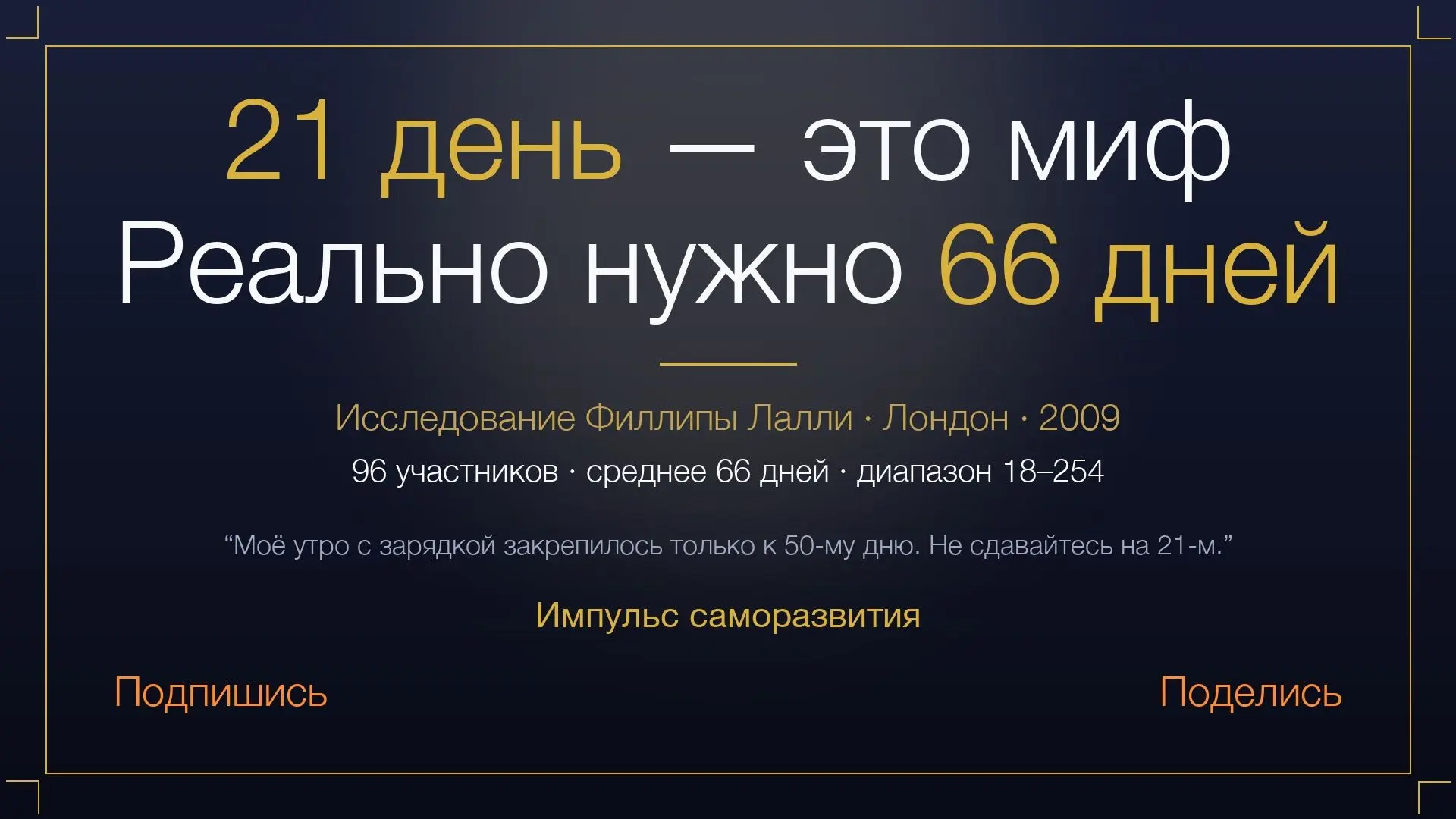 21 день — это миф. Число взялось из книги хирурга Максвелла Мальца «Психокибернетика» (...
