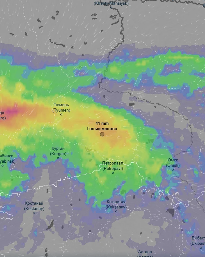 ⛈️ Сильные дожди, грозы, град прогнозируются в Тюменской области. Неблагоприятные погодные явления о