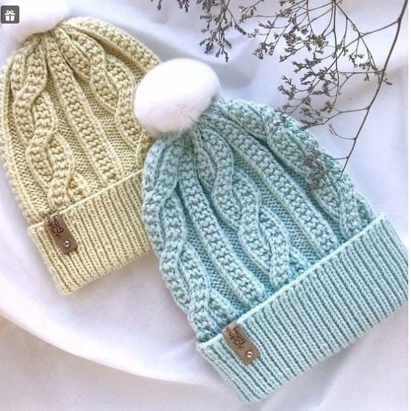 Узор для вязания шапки спицами 
🧶🧶🧶