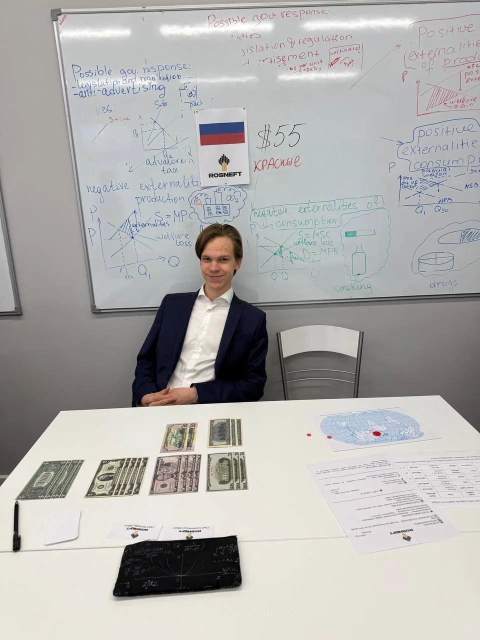 Деловая игра 📈  Сегодня на уроке географии в 10Б классе прошла масштабная экономическая симуляция. К