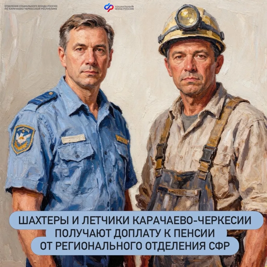 ✈️⛏️Шахтеры и летчики Карачаево-Черкесии получают доплату к пенсии от регионального Отд...