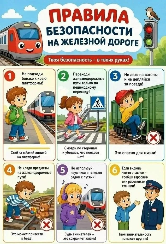 ⚡БЕЗОПАСНОСТЬ НА ЖЕЛЕЗНОЙ ДОРОГЕ ⚡