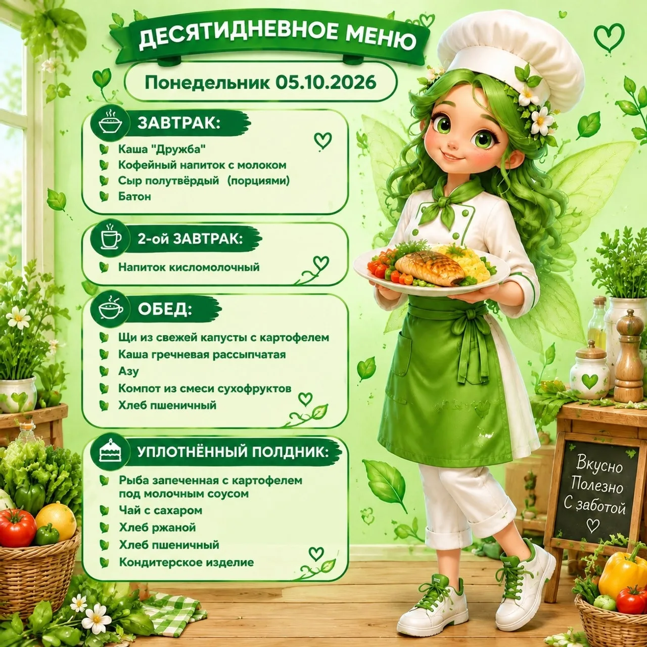 🌿 Правильное питание — залог хорошего дня!