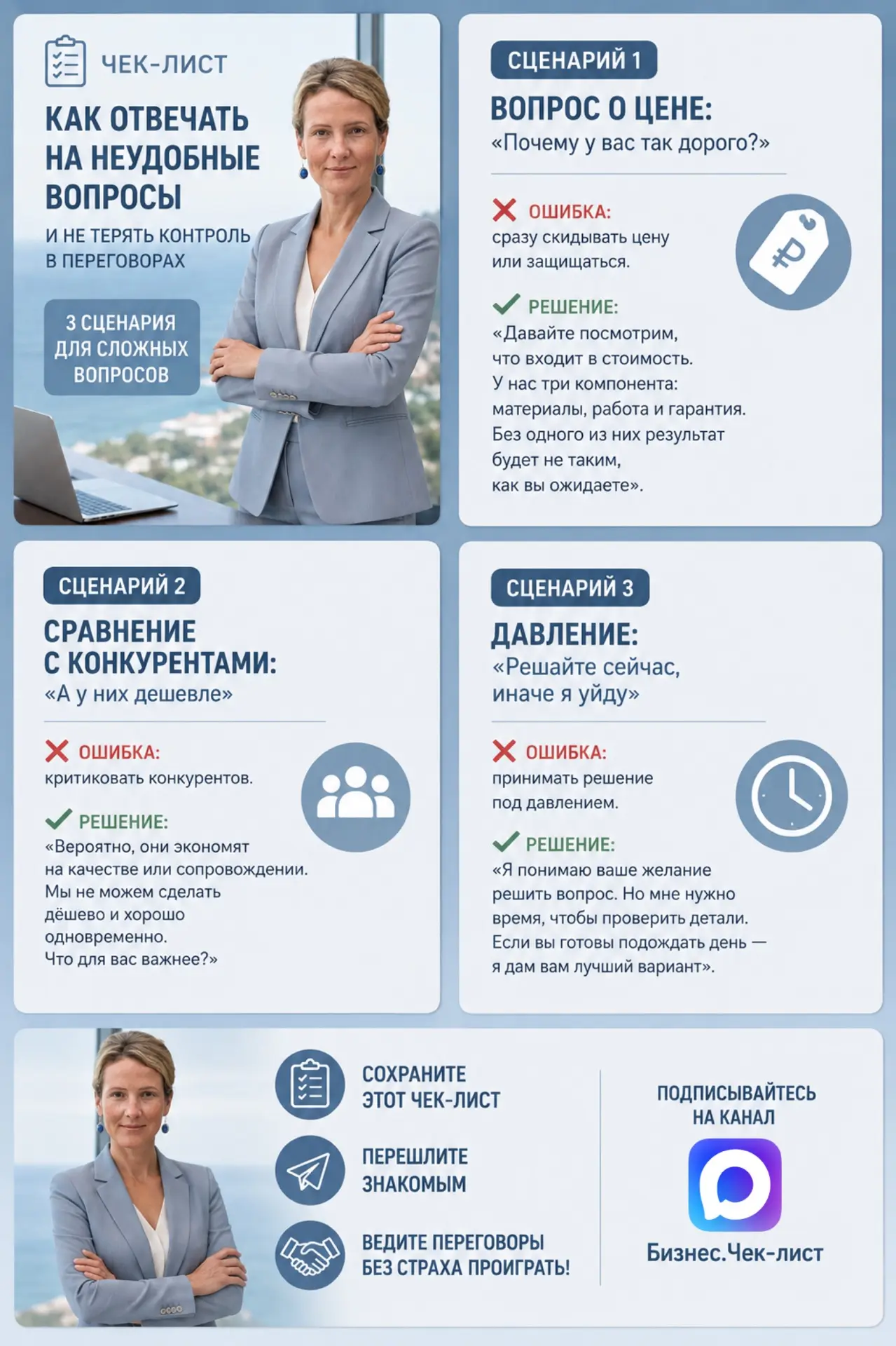 ✅Сохраните этот чек-лист, перешлите знакомым — ведите переговоры без страха проиграть!
Подписывайтес