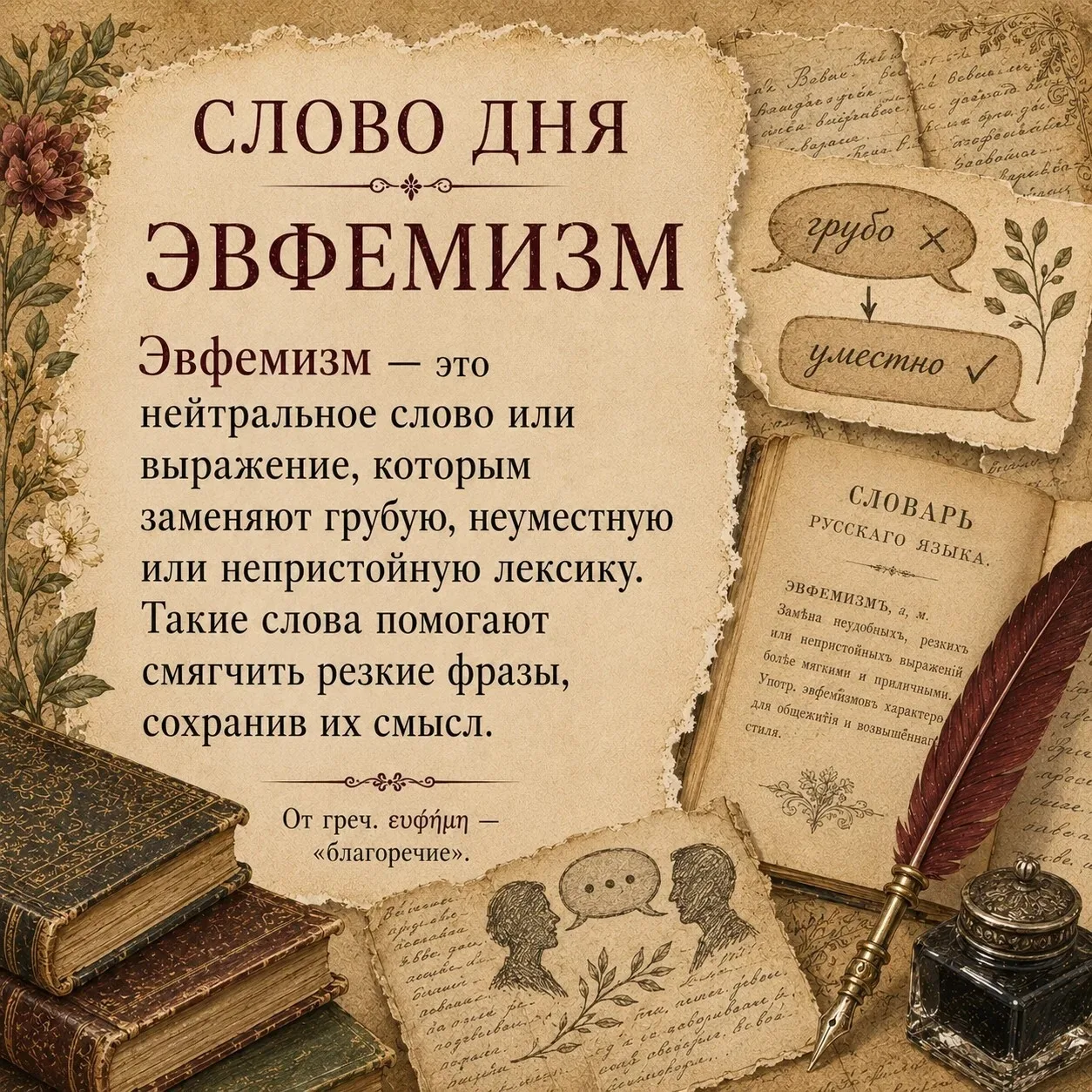📝  Продолжаем рубрику «Слово дня»!

Русский язык хранит множество интересных слов, происхождение ко