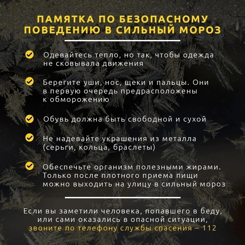 Памятка по безопасному поведению в сильные морозы. В сильные морозы рекомендуется соблюдать правила 