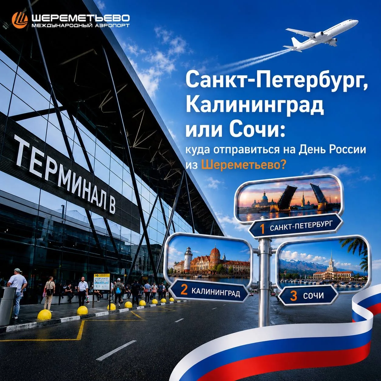 🇷🇺 Санкт-Петербург, Калининград или Сочи: куда отправиться на День России из Шереметьево?

Лето уж