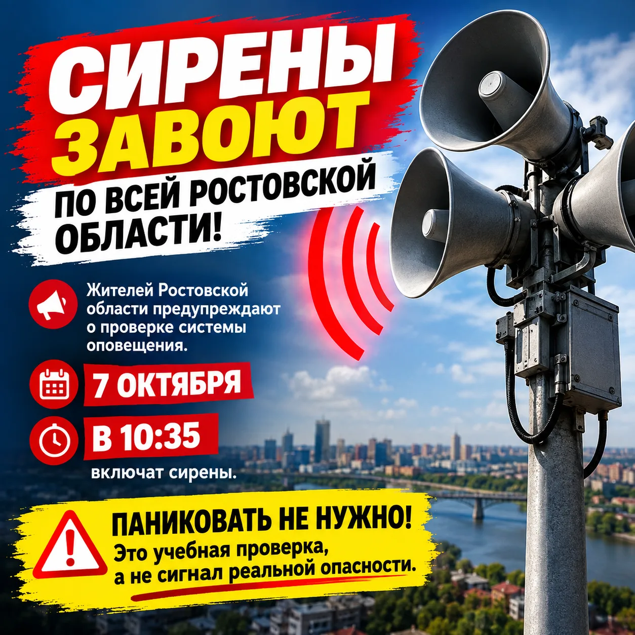 🚨 СИРЕНЫ ЗАВОЮТ ПО ВСЕЙ ОБЛАСТИ!